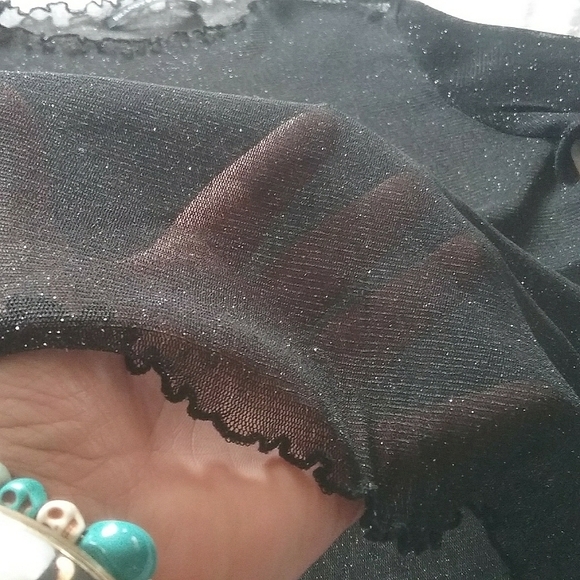 🔵 3/$30 BRANDY 🖤 MELVILLE  See Through Sparkling Top - Picture 7 of 10